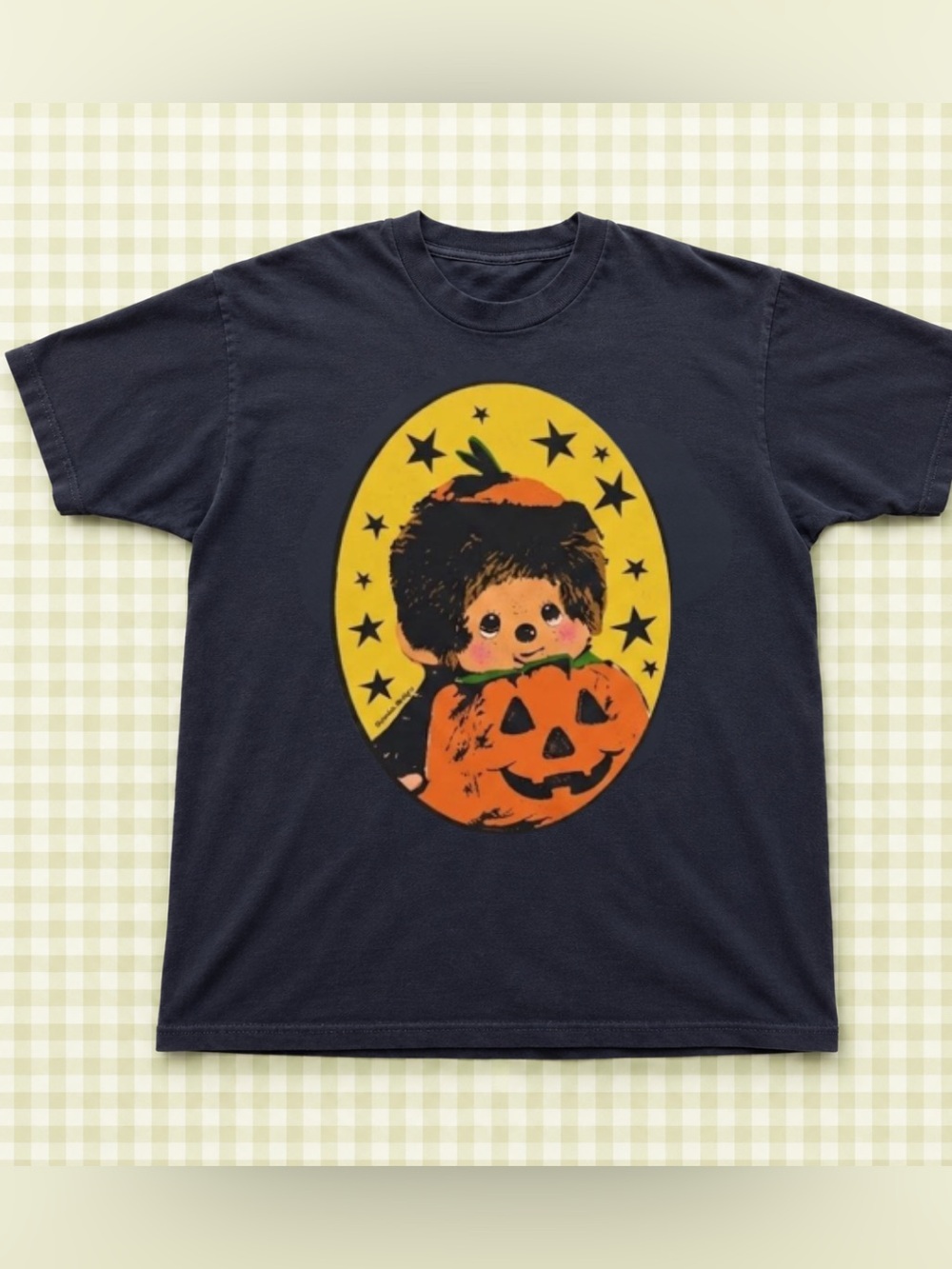 Halloween Cute Baby and Pumpkin Tee - Black - Vintage Unisex Gift Festival